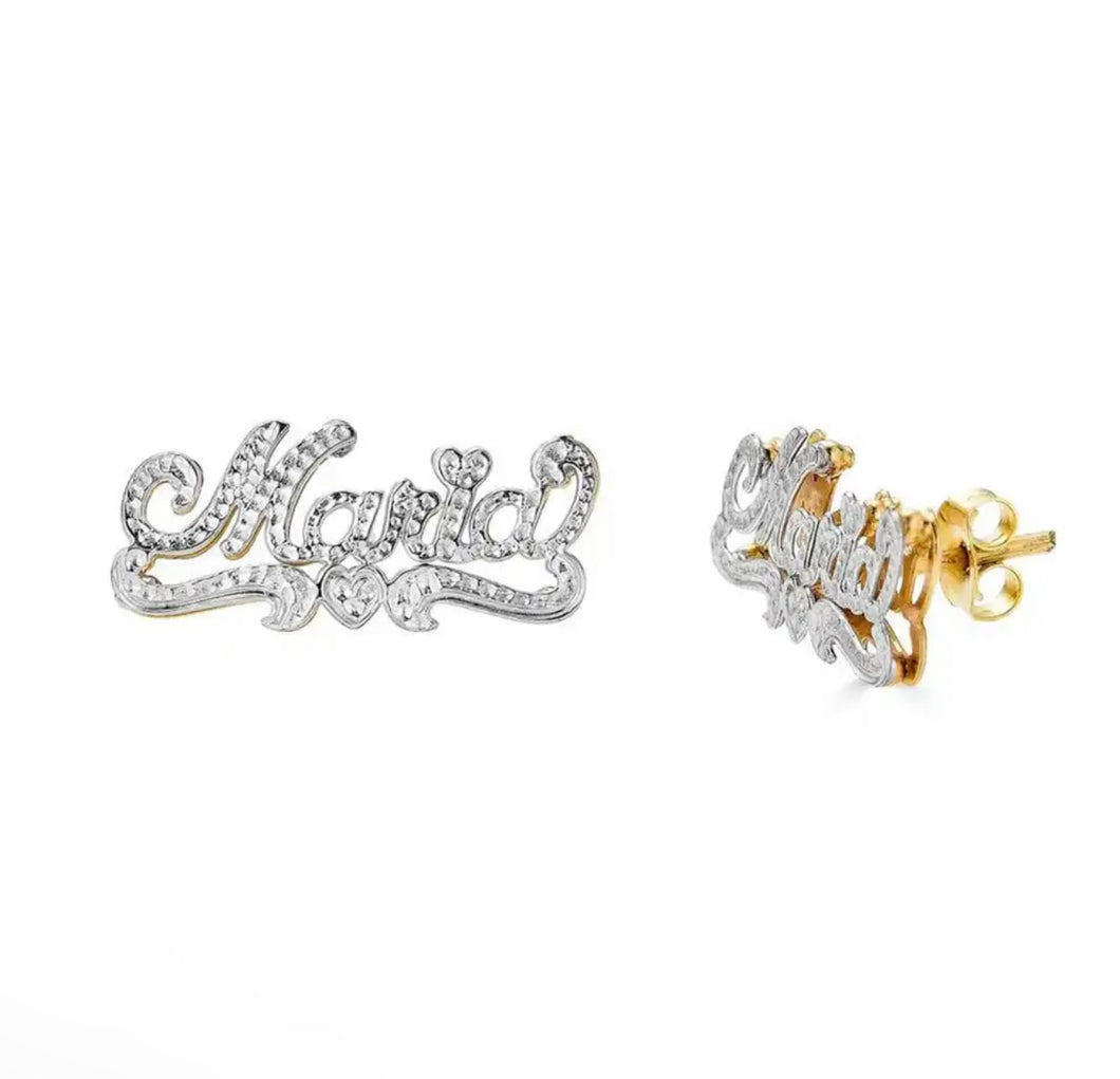 Double Plated Custom Stud Earrings
