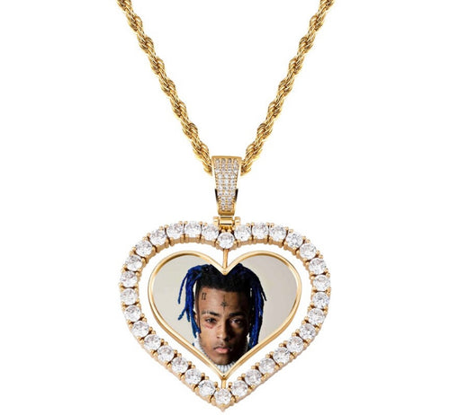 Heart Double Sided Photo Pendant