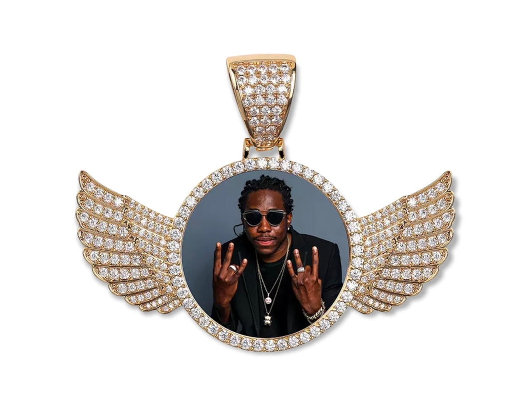 Angel Wing Photo Pendant